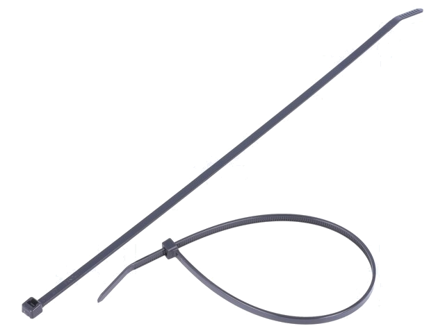 Kabelbinder; L: 246mm; W: 3,7mm; polyamide; 178N; zwart; Ømax: 64mm Kabelbinder; L: 246mm; W: 3,7mm; polyamide; 178N; zwart; Ømax: 64mm